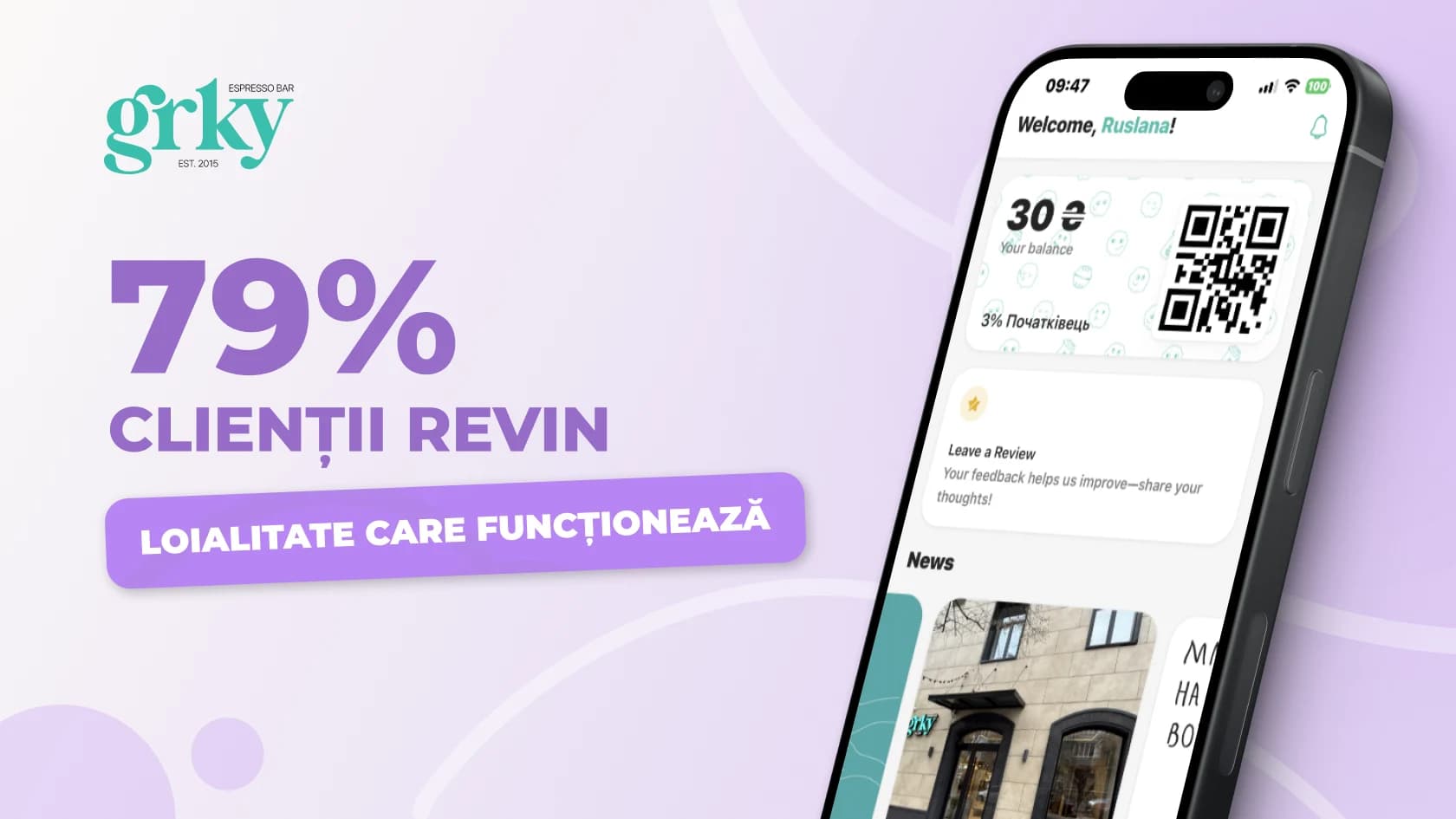 79% dintre clienți revin: studiul de caz Loyallyst pentru rețeaua de cafenele GRKY