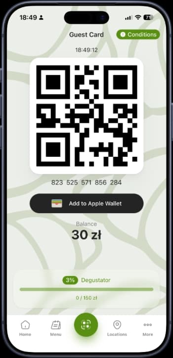 Customer QR card