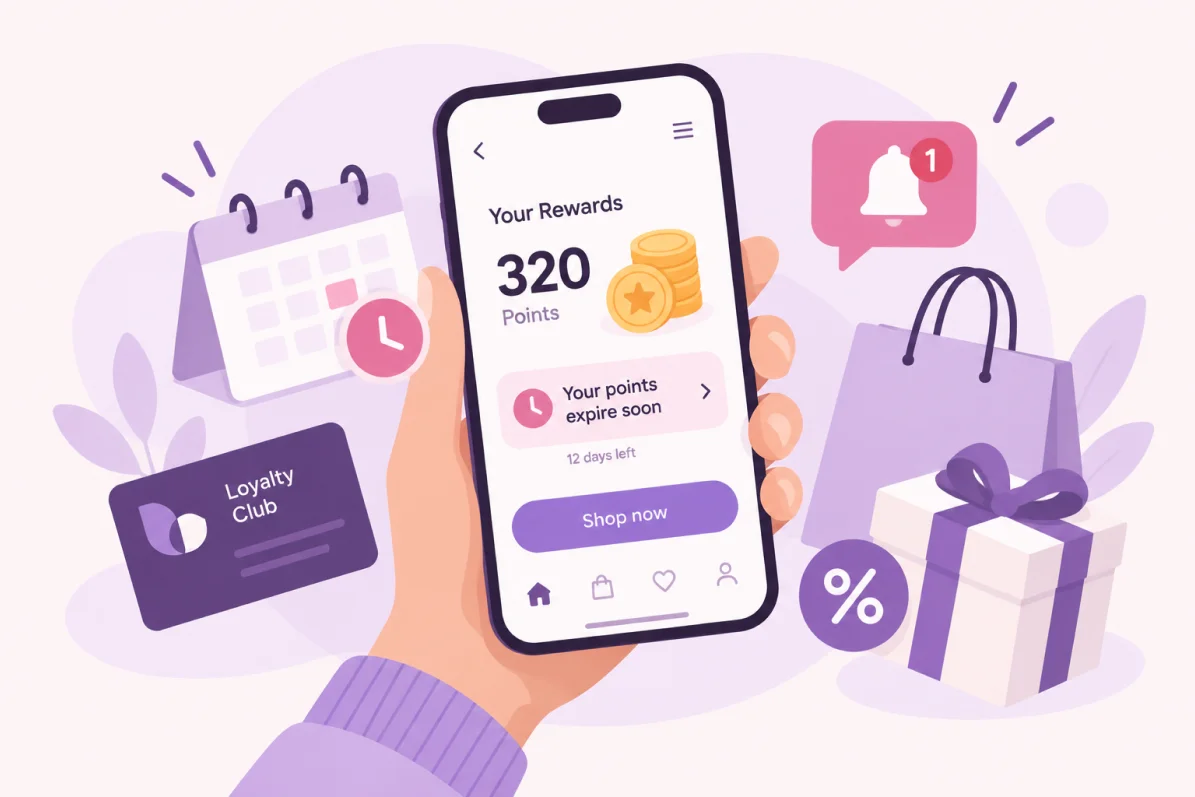 A loyalty program reminder that bonus points are about to expire