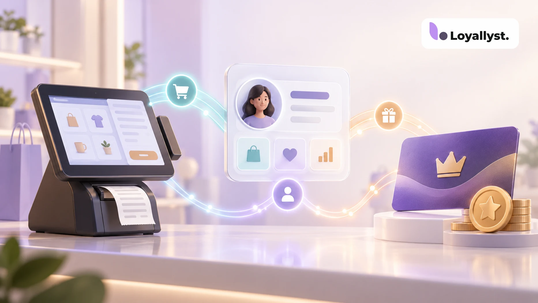 Data exchange between a POS system, CRM and loyalty program