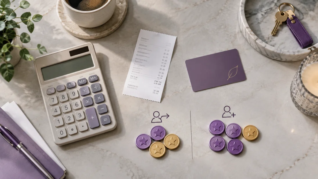 Calculating how the referral reward is divided between an existing and a new customer